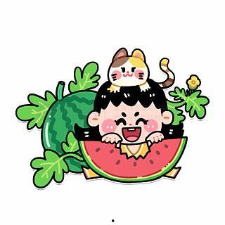 吃瓜动漫照片简约,简约风格下的视觉盛宴