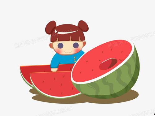 宫女吃瓜图片卡通,宫女们的欢乐时光卡通图鉴